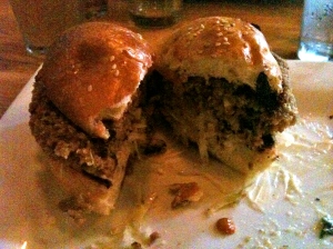 Veggie burger at dinner.  First thing I have had at the Craftsman I have been less than impressed with.